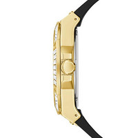 盖尔斯GUESS男士手表50M防水三针石英黑色硅胶表带腕表47mm Gold Tone os