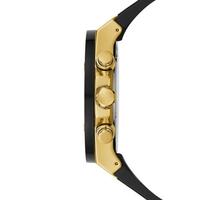 盖尔斯GUESS男士手表50M防水三针石英黑色硅胶表带时尚腕表46mm Black os