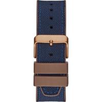 盖尔斯GUESS男士手表50M防水三针石英蓝色硅胶&尼龙表带腕表48mm Rose Gold Tone os