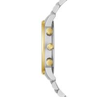 宝路华（BULOVA）男士手表石英机芯不锈钢表带蓝色时尚三眼41mm表盘防水30m Two Tone Yellow os