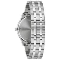 宝路华（BULOVA）男士手表石英机芯不锈钢表带优雅气质日期视窗40mm表盘防水30m Steel os