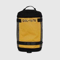 DIESEL迪赛男款黑黄撞色时尚大容量户外运动休闲双肩背包X06259P2676 Black/Yellow UNI