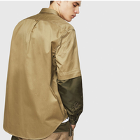 DIESEL迪赛男衬衫棉质休闲款00SV790PAVK Military Green S