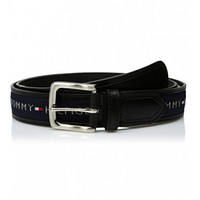 Tommy Hilfiger/汤米男腰带拼接logo针扣休闲08-4618-42 Navy 30cm