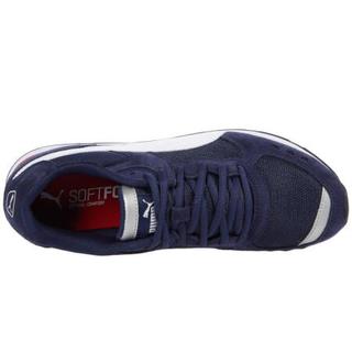 彪马（PUMA）男士低帮系带网眼绒面革设计透气休闲舒适时尚户外气质运动鞋9246445 Peacoat/White/H R Red 8.5/41码