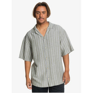 QUIKSILVER男士夏季清凉沙滩短袖五分袖T恤EQYWT03976 BNLIVE LINEN STRIPE L