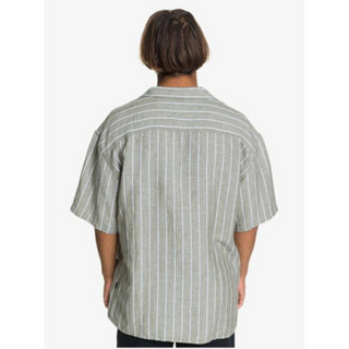 QUIKSILVER男士夏季清凉沙滩短袖五分袖T恤EQYWT03976 BNLIVE LINEN STRIPE L