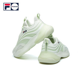 FILA FUSION潮牌男子RAY运动鞋2021春夏新款时尚厚底老爹鞋休闲鞋 奶油黄绿-LC 39