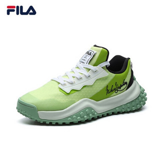 FILA x MIHARA 斐乐官方老爹鞋男2021夏季新款运动鞋休闲潮FM9 青柠/鹦鹉绿-SG 42.5