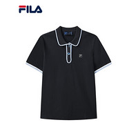 FILA 斐乐官方女子短袖POLO衫 2021年夏季新款轻商务女子POLO 传奇蓝-NV 155/76A/XS