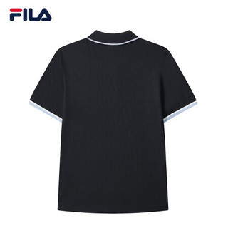 FILA 斐乐官方女子短袖POLO衫 2021年夏季新款轻商务女子POLO 传奇蓝-NV 155/76A/XS