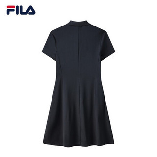 FILA（斐乐）女子连衣裙2021年夏季新款基础裙子休闲时尚优雅运动裙 传奇蓝-NV 170/88A/L