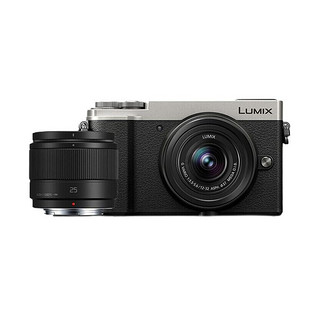 Panasonic 松下 LUMIX GX9 M4/3画幅 微单相机 银色 12-32mm F3.5 ASPH 变焦镜头+25mm F1.7 定焦镜头 双头套机