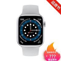 watch6智能手表全屏蓝牙通话手环信息显示测体温支付功能防水手环 1.75升级款白色 官方标配+PC保护套