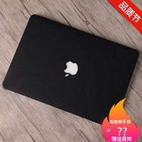 苹果电脑保护壳macbookair13英寸笔记本macbookpro13.3外壳12配件 酷黑色+透光透明键盘膜 新款Pro 16寸(A2141)