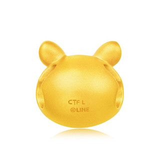 CHOW TAI FOOK 周大福 LINE FRIENDS系列 R22777 猪猪布朗熊足金转运珠 1.84g