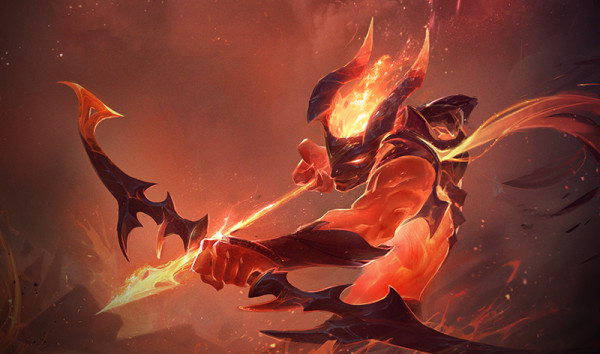 重返游戏英雄联盟本周半价皮肤鉴赏腥红亚索邪鸦魅影地狱火