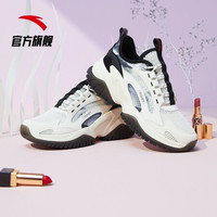 ANTA安踏运动休闲鞋女鞋运动鞋2020夏新品官网网面学生轻便街拍女子休闲鞋官方旗舰网店 浅米白/黑--6 6.5(女37.5)