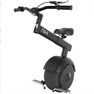 2020带座椅独轮电动平衡车 手扶杆单轮摩托全智能思维体感车 豪华约50公里体感油门模式白色 60V