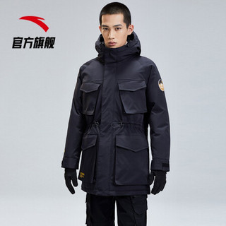 ANTA/安踏 羽绒服男2020冬季新款男子加厚防风连帽保暖羽绒复官方旗舰 952047973-4 基础黑 XL/男180