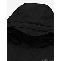 361度男装冬季舒适保暖中长款厚棉服连帽潮搭运动外套 基础黑 4XL