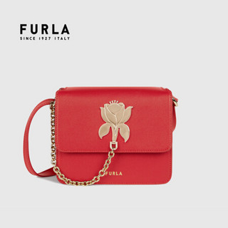 芙拉 FURLA 21SS春夏 奢侈品 TUBEROSA系列迷你号女士大红色斜挎包