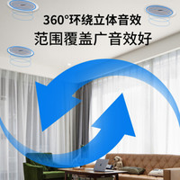 先科（SAST） 家庭影院5.1蓝牙功放机有线吸顶喇叭家用商用宣传同轴定阻音响套装天花板嵌入式音箱 D60功放+D55喇叭4个