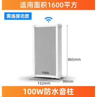 先科家用吸顶喇叭同轴天花吊顶音响嵌入户外音柱吊球壁挂音箱背景音乐无线蓝牙公共广播商场店铺餐厅扬声器 100W防水音柱（看尺寸）