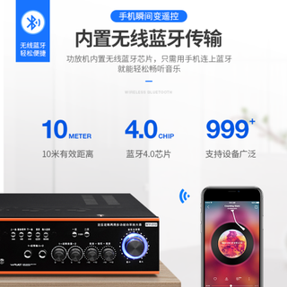 先科吸顶喇叭吊顶音响蓝牙功放背景音乐套装天花板嵌入装修室内房顶门店铺奶茶宣传音箱 蓝牙分区功放+2个5寸吸顶喇叭