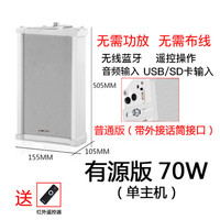 先科(SAST) 户外防水蓝牙音柱商用壁挂式音箱公共广播校园门店喇叭有源音响室外扩音器 70W有源蓝牙版单主机老款