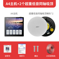 先科(SAST) 家用智能语音背景音乐系统主机家居面板吸顶音响吊顶嵌入播放蓝牙控制器天花喇叭家庭音箱 标配+2个6.5寸超重低音同轴吸顶