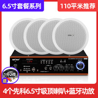  SAST/先科 WY18 无线背景音乐系统 吸顶喇叭扬声器套装+蓝牙分区功放+6.5寸吸顶喇叭  蓝牙分区功放+4个6.5寸吸顶喇叭