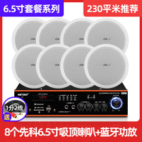  SAST/先科 WY18 无线背景音乐系统 吸顶喇叭扬声器套装+蓝牙分区功放+6.5寸吸顶喇叭  蓝牙分区功放+8个6.5寸吸顶喇叭
