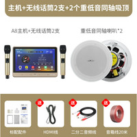 先科 AI智能蓝牙家用同轴背景音乐主机嵌入客厅吸顶音响室内天花吊顶喇叭壁挂功放播放器音箱无线环绕套装 标配+2个6.5寸同轴吸顶