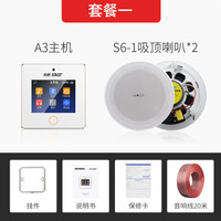 SAST/先科 智能背景音乐语音主机电视系统套装家居家庭客厅3d环绕嵌入式天花吊顶喇叭音箱86型无线 套餐一:标配+2个同轴吸顶 官方标配