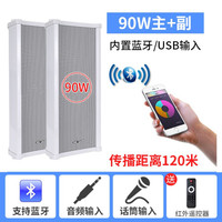 先科(SAST)户外无线蓝牙防水音柱室外挂墙音箱超市壁挂式音响商场公共广播店铺门店头餐厅背景音乐喇叭 有源90W音柱主箱+副箱