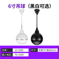 先科A6吸顶广播吊顶壁挂喇叭同轴吊球防水户外音柱天花音箱嵌入式定压公共广播商场店铺背景音乐餐厅音响 吊球音响(黑白可选)