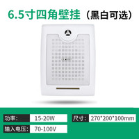 先科A6吸顶广播吊顶壁挂喇叭同轴吊球防水户外音柱天花音箱嵌入式定压公共广播商场店铺背景音乐餐厅音响 A1平面壁挂(黑白可选)