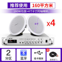 先科 S4-1 同轴吸顶音响 8寸 4个+功放 嵌入式吊顶音箱