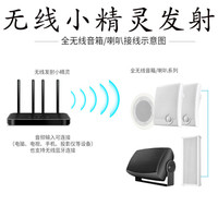 先科 无线蓝牙室外防水音柱壁挂式音响音箱店铺用门店门头服装奶茶店挂墙挂壁式公共广播门店头车间商场宣传 无线精灵+6个50瓦音柱