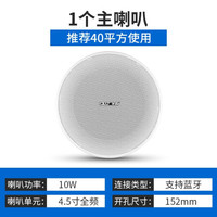 先科(SAST) 无线蓝牙吸顶音响嵌入式家用客厅喇叭重低音环绕背景音乐有源音箱室内店铺天花装背景音乐 标准版单主机一个