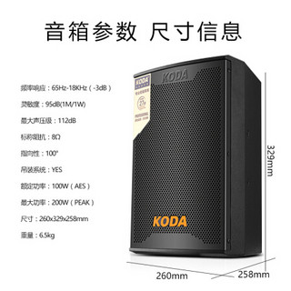 科达会议室音响套装家庭ktv功放舞蹈室培训教学演讲壁挂音箱中小型