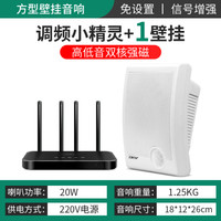 先科K8无线壁挂音响商用蓝牙商铺挂壁式音箱超市餐厅奶茶店服装店铺专用室内广播吊挂环绕背景音乐挂墙喇叭 1个白色无线壁挂+无线发射器