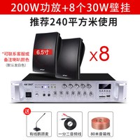 先科(SAST)壁挂音响音箱店铺用室内背景音乐吊顶挂喇叭餐厅超市功放套装门店门头挂墙式商用公共广播 至尊版8个音响+功放机 官方标配