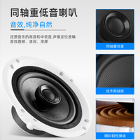 先科G3无线蓝牙吸顶音响家用客厅重低音喇叭环绕背景音乐壁挂音箱 旗舰版同轴蓝牙吸顶主机+1副箱 官方标配