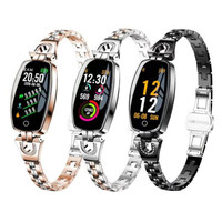 适用智能手环女多功能运动女性手表血压心率女性运动手环 亮银色