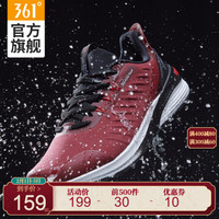361° 361度男鞋运动鞋秋冬季雨屏科技跑步鞋秋季撞色反光夜跑鞋舒适缓震休闲鞋子 N 黑樱桃/曜石黑-2228 44