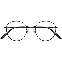 HAN 汉 防蓝光眼镜圆框框架女护眼防辐射上网办公保护眼睛平光护目镜