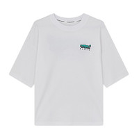 361°短袖T恤女秋季休闲圆领套头宽松休闲运动服 562039103本白 XL
