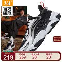 361°男鞋灵眸2.0休闲鞋男秋季Q弹科技老爹鞋潮流复古文化青少年运动鞋 672116789 361°白/曜石黑-6789 41